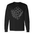 Rubik Rubix ルービックキューブ 問題解決器 素晴らしいラインアート 長袖Tシャツ ギフトのアイデア