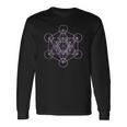 Sacred Geometry メタトロン キューブ Psy Trance Yoga Dmt Lsd Goa 長袖Tシャツ ギフトのアイデア