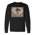 Satanic Occult Midnight Ride ゴスホラー 美的 木版画 長袖tシャツ 長袖Tシャツ ギフトのアイデア