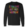 Straight But Not Narrow レインボー Lgbtq Ally 長袖Tシャツ ギフトのアイデア