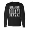 Straight Outta Gaza 反戦 Nakba 抗議 パレスチナ人ヒューマス 長袖Tシャツ ギフトのアイデア