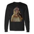 Thinking Monkey Meme 長袖Tシャツ ギフトのアイデア