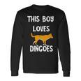 This Boy Loves Dingoes 野生動物 オーストラリアン ディンゴ犬 長袖Tシャツ ギフトのアイデア
