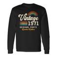Vintage 1971 オリジナルパーツ 55周年記念 レトロ 長袖Tシャツ ギフトのアイデア