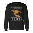 I Wish To Be Free ロブスター 日本語 長袖Tシャツ ギフトのアイデア