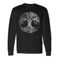 Yggdrasil Tree Of Life バイキング ノルウェー風 ルーン風 ホワイトシンボル 長袖Tシャツ ギフトのアイデア