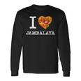 “I Love Jambalaya” のジャンバラヤ好き向けデザイン 長袖Tシャツ ギフトのアイデア
