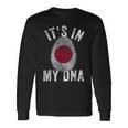 おかしな It's In My Dna 日本国旗 指紋 長袖Tシャツ ギフトのアイデア