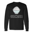 おかわり！ Okawari（ごはん 大好き）【お茶碗】ご飯タイム【変なtシャツ屋さん】面白い言葉 ポップ デザイン 長袖Tシャツ ギフトのアイデア