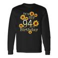 かわいいひまわり 94歳の誕生日 94歳の誕生日 長袖Tシャツ ギフトのアイデア