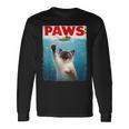 かわいいシャム猫パウズパロディー 猫好きのための猫のミームユーモア 長袖Tシャツ ギフトのアイデア