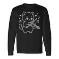かわいい猫がバイオリンを弾くフィドラーのフォークミュージック 長袖Tシャツ ギフトのアイデア