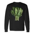 ほうれん草 野菜モチーフ イラスト ほうれん草 長袖Tシャツ ギフトのアイデア