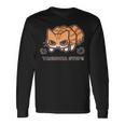 やんのかステップこねこ 茶トラ白ver おもしろ ゆるかわ かわいい ギフト 猫好き 長袖Tシャツ ギフトのアイデア