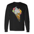 アイスクリームコーン×スプリンクルワッフルコーン 長袖Tシャツ ギフトのアイデア