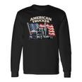アメリカのトラック運転手 アメリカの国旗 愛国的なトラック運転手 ビッグリグ 長袖Tシャツ ギフトのアイデア