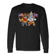 アメリカ・タイ国旗 誇り高いタイ系アメリカ人のルーツ タイ系アメリカ人の遺産 長袖Tシャツ ギフトのアイデア