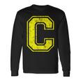 アルファベット C 大文字 イニシャル クラシック 学校 カレッジ 長袖Tシャツ ギフトのアイデア