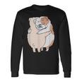 イングリッシュブルドッグハグ 長袖Tシャツ ギフトのアイデア