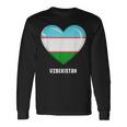 ウズベキスタン国旗シャツ 長袖Tシャツ ギフトのアイデア
