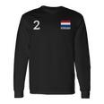 オランダ 2号 国旗 国 遺産 長袖Tシャツ ギフトのアイデア