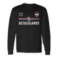 オランダ サッカーファン ジャージ オランダ国旗 フットボール愛好家 長袖Tシャツ ギフトのアイデア