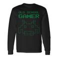 オールドビンテージスクールゲーマー-レトロスペースエイリアンインベーダー 長袖Tシャツ ギフトのアイデア