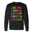 キッズ Abcs シャツ アルファベット カラフル 文字 読書 キッズ 長袖Tシャツ ギフトのアイデア
