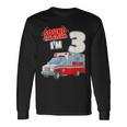 キッズ Ems 車 3歳の誕生日シャツ 3歳 救急車 長袖Tシャツ ギフトのアイデア