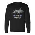 キッズ アメリカ空軍の航空機戦闘機f16ファルコン 長袖Tシャツ ギフトのアイデア