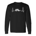 キャンプ ハートビート Ekg キャンピングカー キャンピングカー 長袖Tシャツ ギフトのアイデア