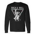 ギター付きロックンロール牛 長袖Tシャツ ギフトのアイデア