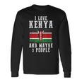ケニアアフリカ国旗 I Love Kenya 長袖Tシャツ ギフトのアイデア