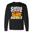 コーヒーケーキ好きのレトロなグラフィック。 長袖Tシャツ ギフトのアイデア