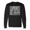 ゴシック オカルト 悪魔 ホラー ウッドカット 長袖Tシャツ ギフトのアイデア