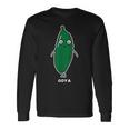 ゴーヤ ゴーヤー 顔 イラスト かわいい おもしろ 面白い 簡単 シンプル ゆるい 野菜 長袖Tシャツ ギフトのアイデア