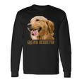 ゴールデンレトリバーの顔 ゴールデンレトリバーの犬の恋人 長袖Tシャツ ギフトのアイデア