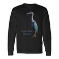 サギの鳥シャツ グレートブルーサギ 鳥類学 長袖Tシャツ ギフトのアイデア