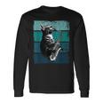 サックスを奏でる猫 ヴィンテージ 猫 ジャズ サックス 音楽 サックス 長袖Tシャツ ギフトのアイデア