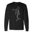 ザトウクジラ 遊び心のあるアートイラスト 長袖Tシャツ ギフトのアイデア
