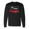 ジャパニーズクラシックチューナー、ドリフトカー、メンズオールドスクールホットロッド 長袖Tシャツ ギフトのアイデア