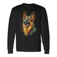 ジャーマンシェパード 犬 モチーフ ペット イラスト ジャーマンシェパード 長袖Tシャツ ギフトのアイデア