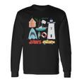 ジョーズシャークライトハウスオルカボートポリス 長袖Tシャツ ギフトのアイデア