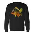 スズキ魚グラフィック デザイン海海洋動物 長袖Tシャツ ギフトのアイデア