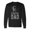 スタッフォードシャーブルテリア ブラック 男性用 スタッフィー パパ 長袖Tシャツ ギフトのアイデア