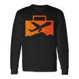 スーツケース航空の飛行機デザイン 長袖Tシャツ ギフトのアイデア
