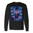 セクシーガールグラフィックtシャツ 1337 サイバーパンク ハッカーガール 長袖Tシャツ ギフトのアイデア