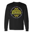 タクシードライバーと皮肉キャブ運転 面白いタクシードライバー 長袖Tシャツ ギフトのアイデア