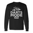 ダーツモードダーツ遊ぶダーツムードダーツ遊ぶダーツ 長袖Tシャツ ギフトのアイデア