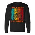 ダートバイク レトロデザイン All I Need Is Dirt Motocross ダートバイク 長袖Tシャツ ギフトのアイデア